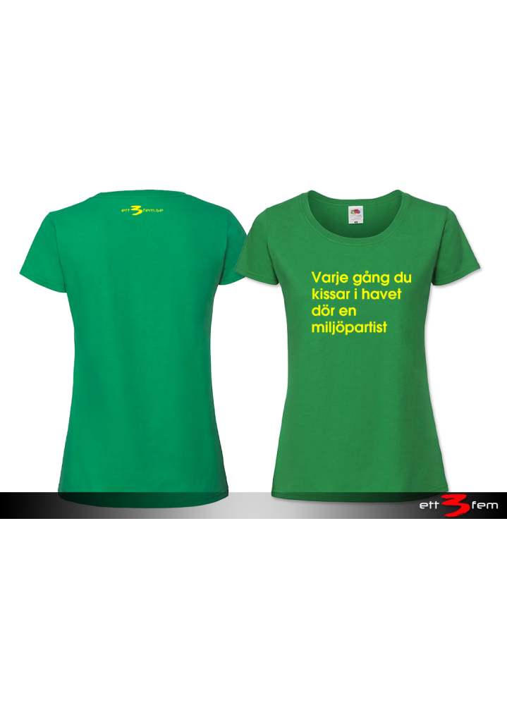 T-shirt Ladyfit "Miljöpartist"