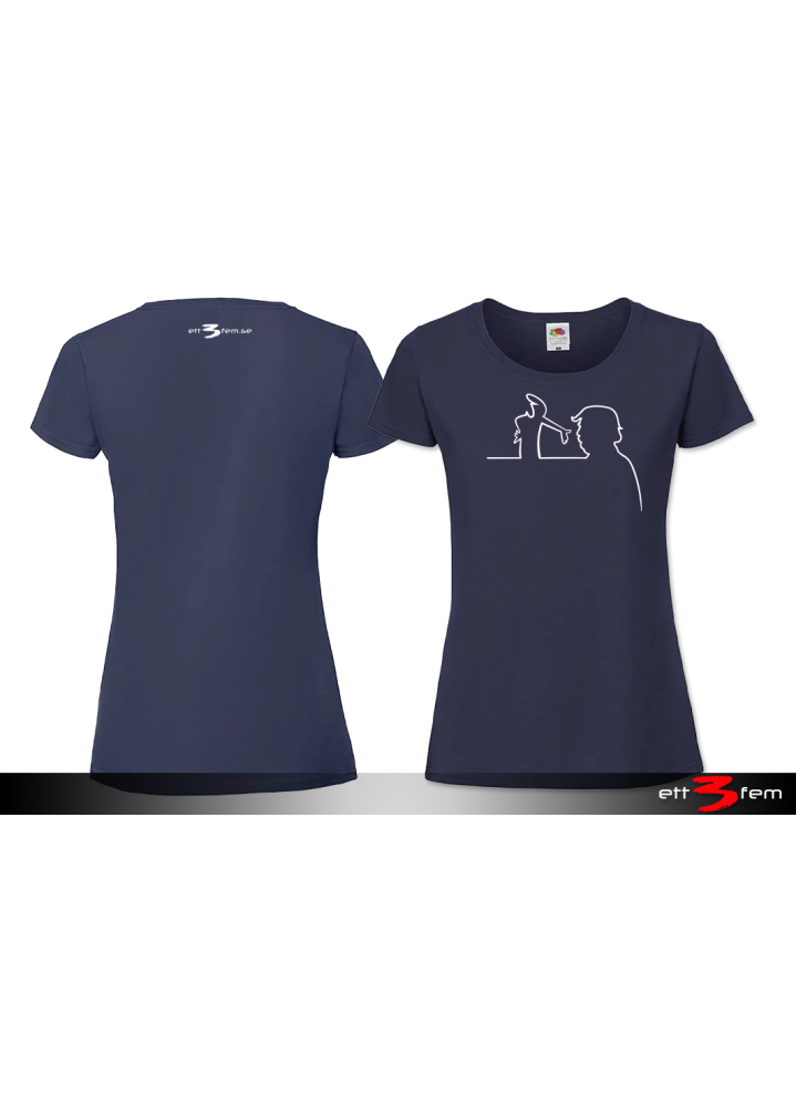 T-shirt Ladyfit "Donald på linjen"