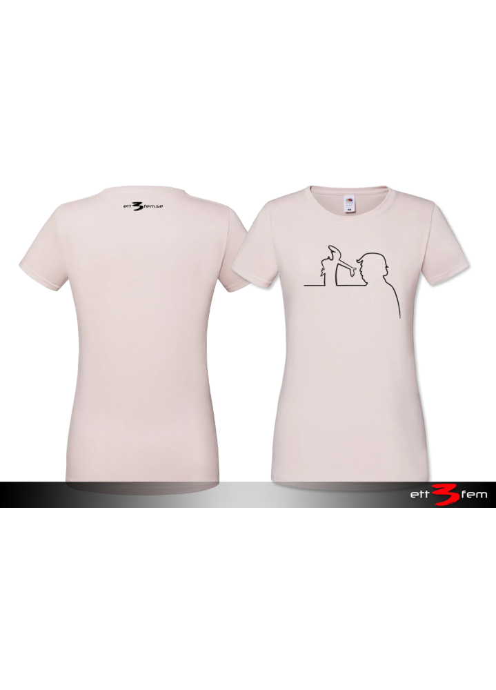 T-shirt Ladyfit "Donald på linjen"