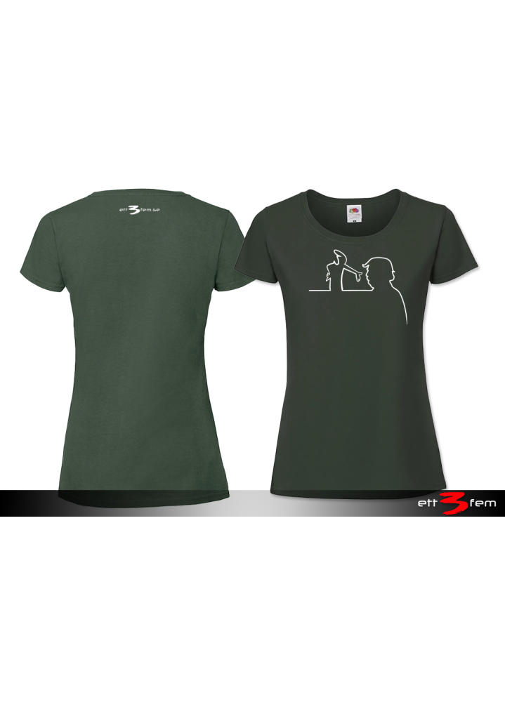 T-shirt Ladyfit "Donald på linjen"