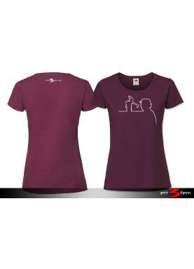 T-shirt Ladyfit "Donald på linjen"