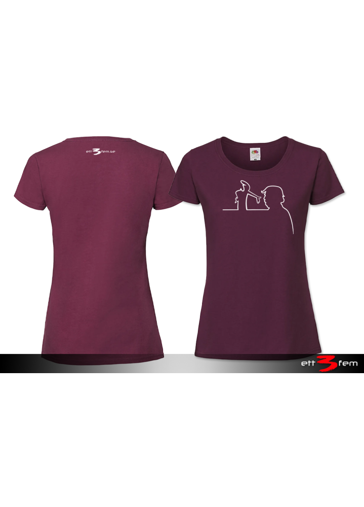T-shirt Ladyfit "Donald på linjen"