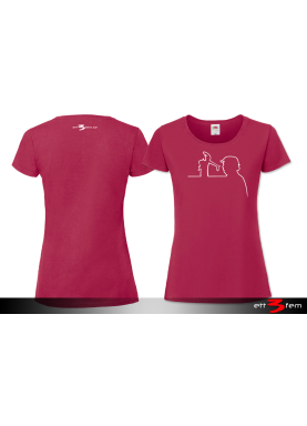 T-shirt Ladyfit "Donald på linjen"