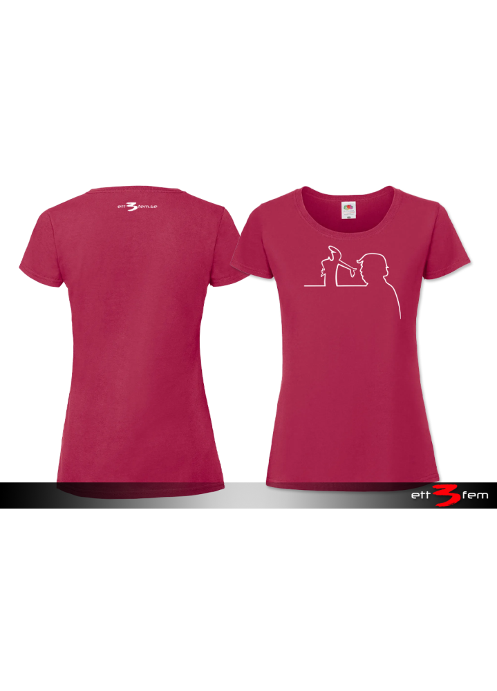T-shirt Ladyfit "Donald på linjen"