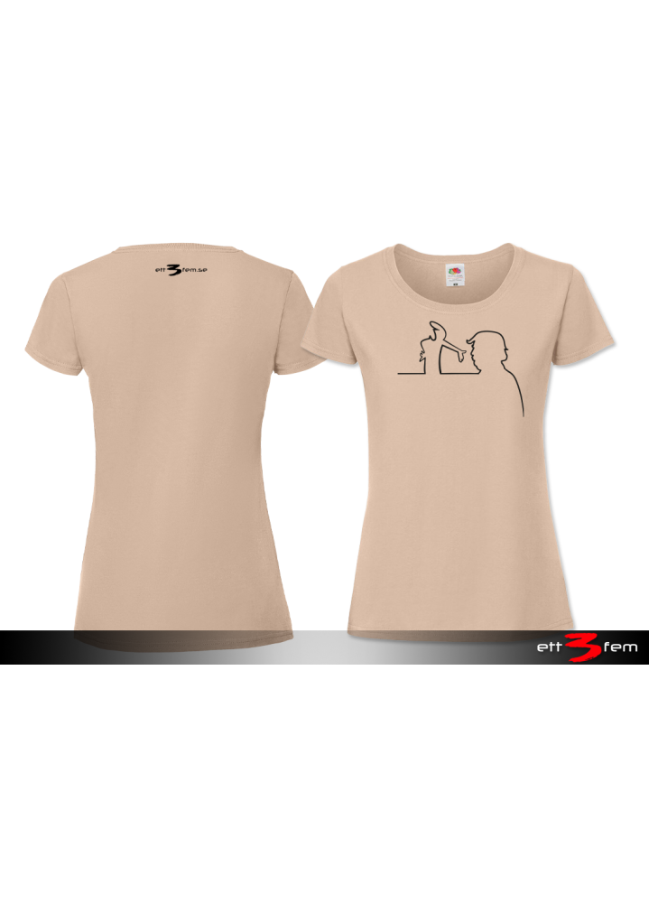 T-shirt Ladyfit "Donald på linjen"