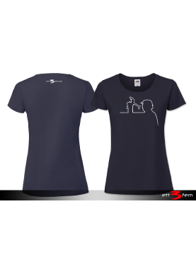 T-shirt Ladyfit "Donald på linjen"