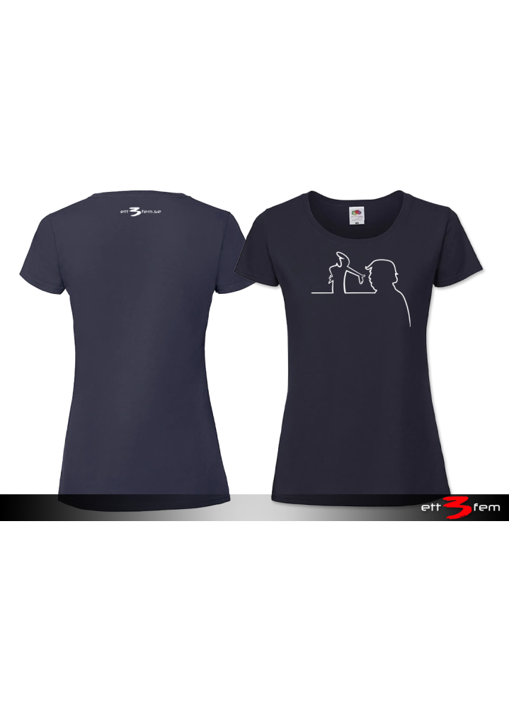T-shirt Ladyfit "Donald på linjen"