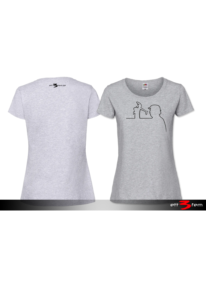 T-shirt Ladyfit "Donald på linjen"