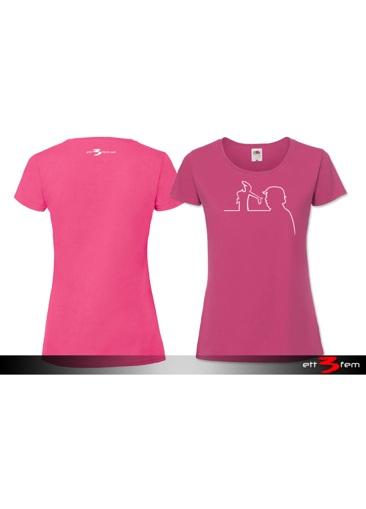 T-shirt Ladyfit "Donald på linjen"