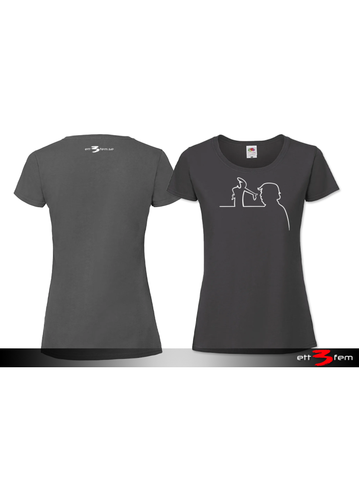 T-shirt Ladyfit "Donald på linjen"