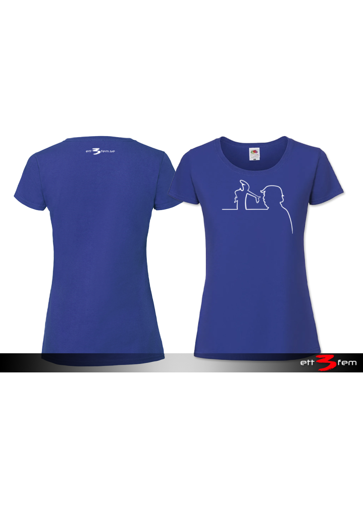 T-shirt Ladyfit "Donald på linjen"
