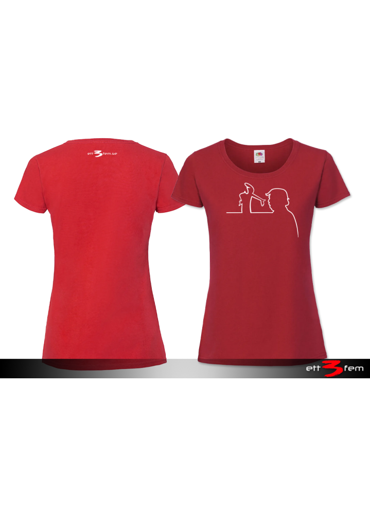T-shirt Ladyfit "Donald på linjen"