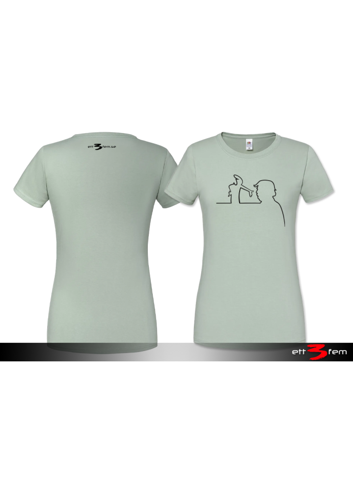T-shirt Ladyfit "Donald på linjen"