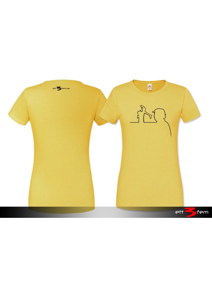 T-shirt Ladyfit "Donald på linjen"