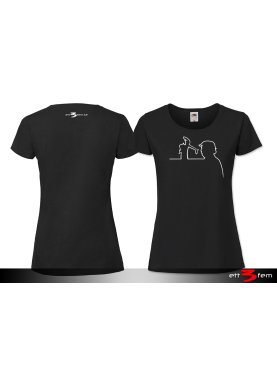 T-shirt Ladyfit "Donald på linjen"